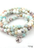 Boho Bracelet, RH Yoga Bracelet, Amazonite Natural Green Stone
